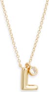 Chelsea28 Goldtone Initial Pendant Necklace