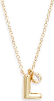 Chelsea28 Goldtone Initial Pendant Necklace
