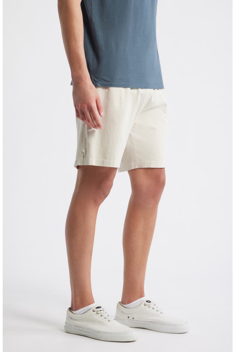 Caza Featherweight Knit Organic Cotton Drawstring Shorts, Alternate, color, CREAM