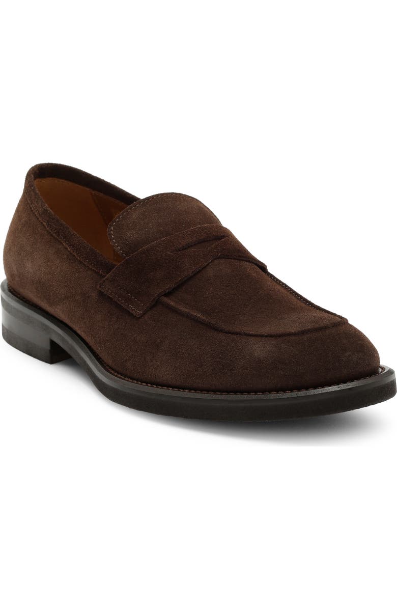 Nordstrom Italian Collection Pienza Casual Penny Loafer, Main, color, Brown Torte Suede
