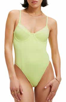 Good American Scuba Knit Show Off One-Piece Swimsuit