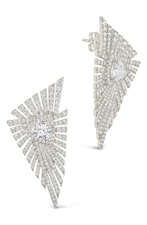 Rosanne Cubic Zirconia Statement Stud Earrings