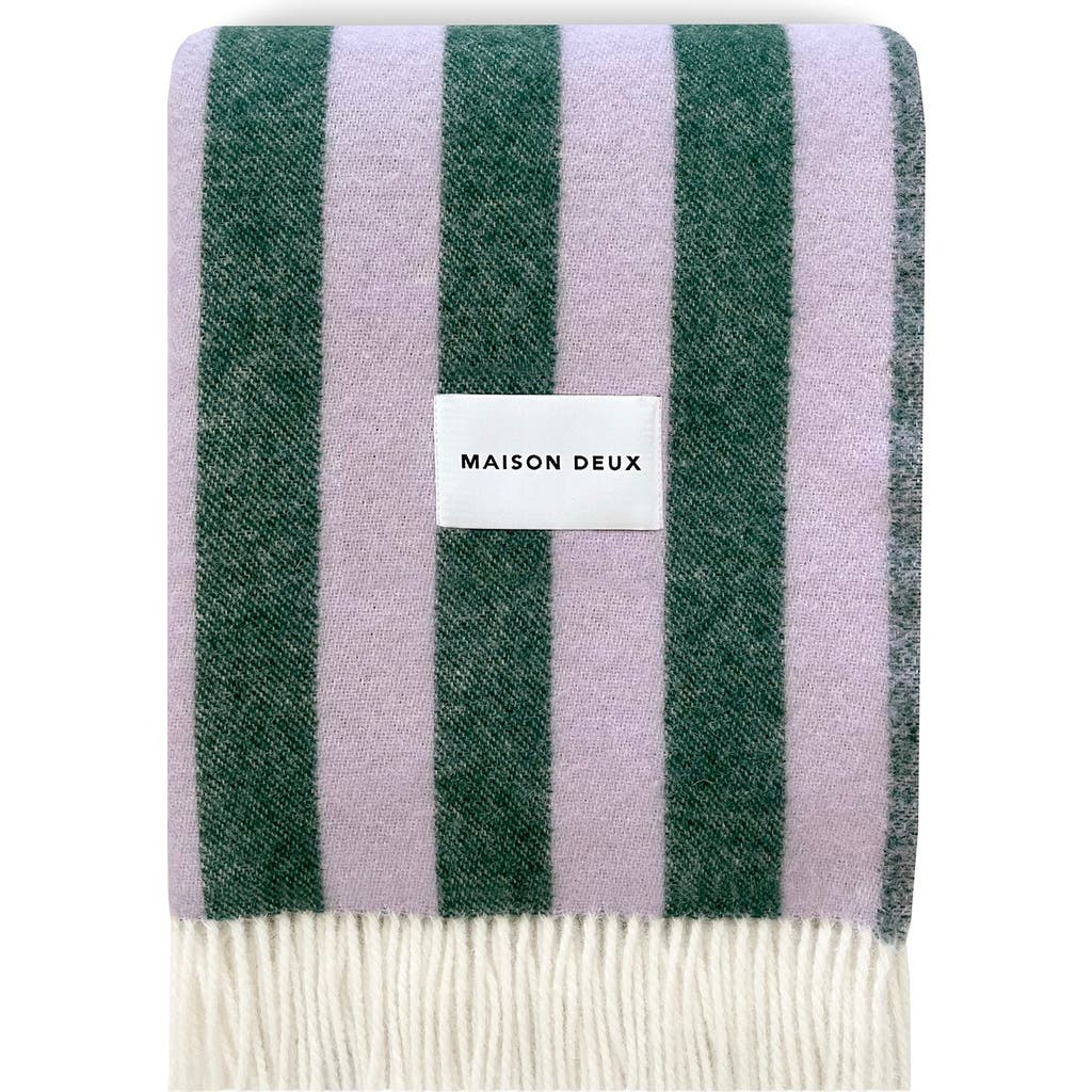Maison Deux Candy Wrap Blanket In Green