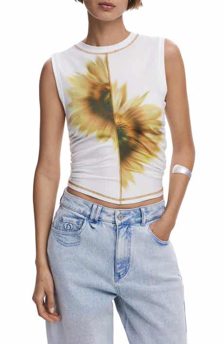 Desigual Split Floral Tank