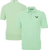 Cutter & Buck Men's Cutter & Buck Kelly Green Philadelphia Eagles Virtue Eco Pique Stripe Recycled Polo