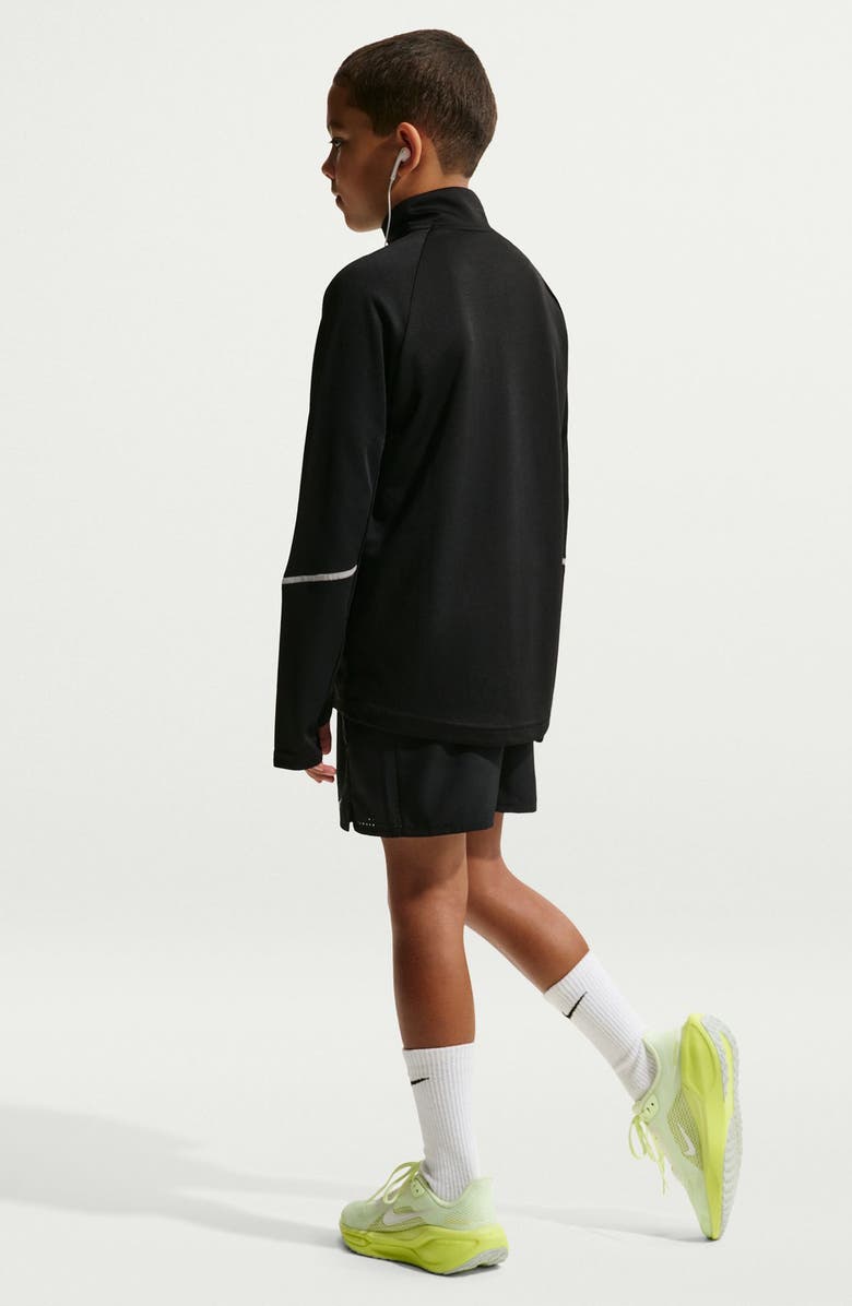 Nike Kids' Miler Dri-FIT Running Shorts, Alternate, color, Black/ Reflective Silver