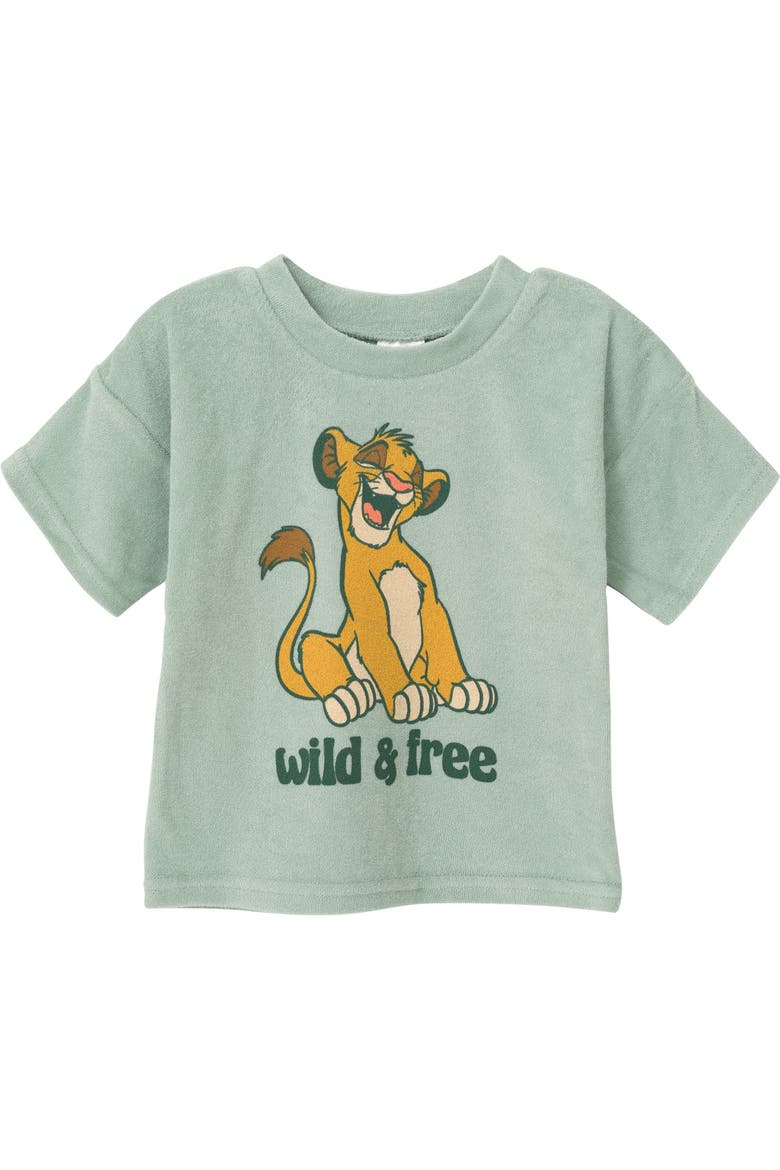 Boys' Loop Terry 2-Piece T-Shirt and Shorts Set, Alternate, color, Simba Sage Green