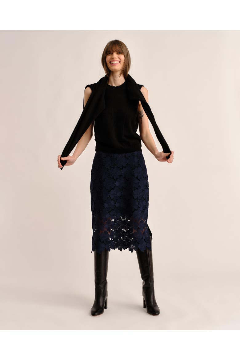 Lucy Cashmere Sweater, Alternate, color, Noir