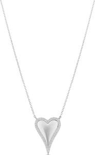 SHYMI Cubic Zirconia Pavé Heart Pendant Necklace