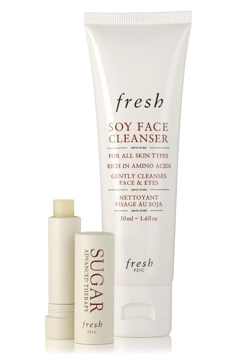 Fresh<sup>®</sup> Enchanted Essentials Travel Size Soy Face Cleanser<sup>®</sup> & Sugar Lip Treatment Set, Alternate, color,