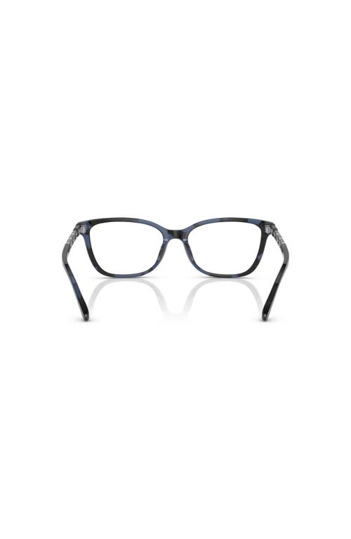 Michael Kors 54mm Rectangle Optical Glasses In Blue