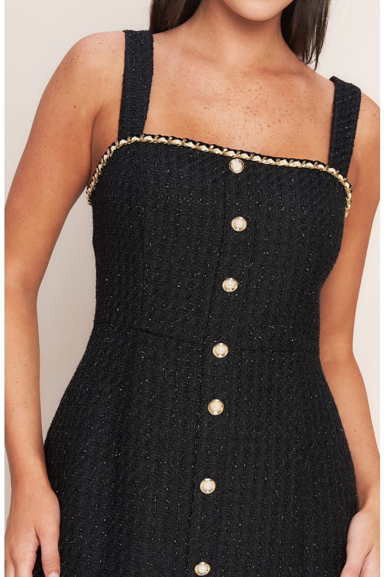 Tweed Minidress, Alternate, color, BLACK
