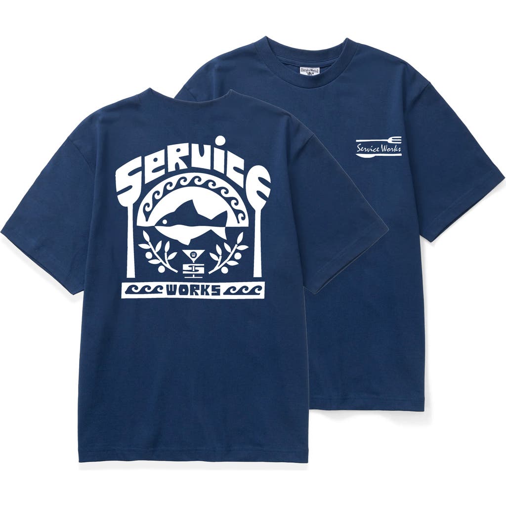 Service Works Milos Graphic T-shirt In Blue