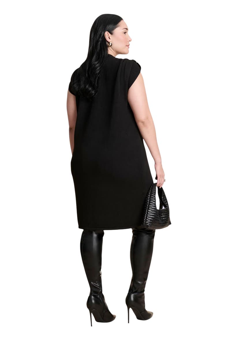 Metal Detail Sweater Dress, Alternate, color, BLACK ONYX