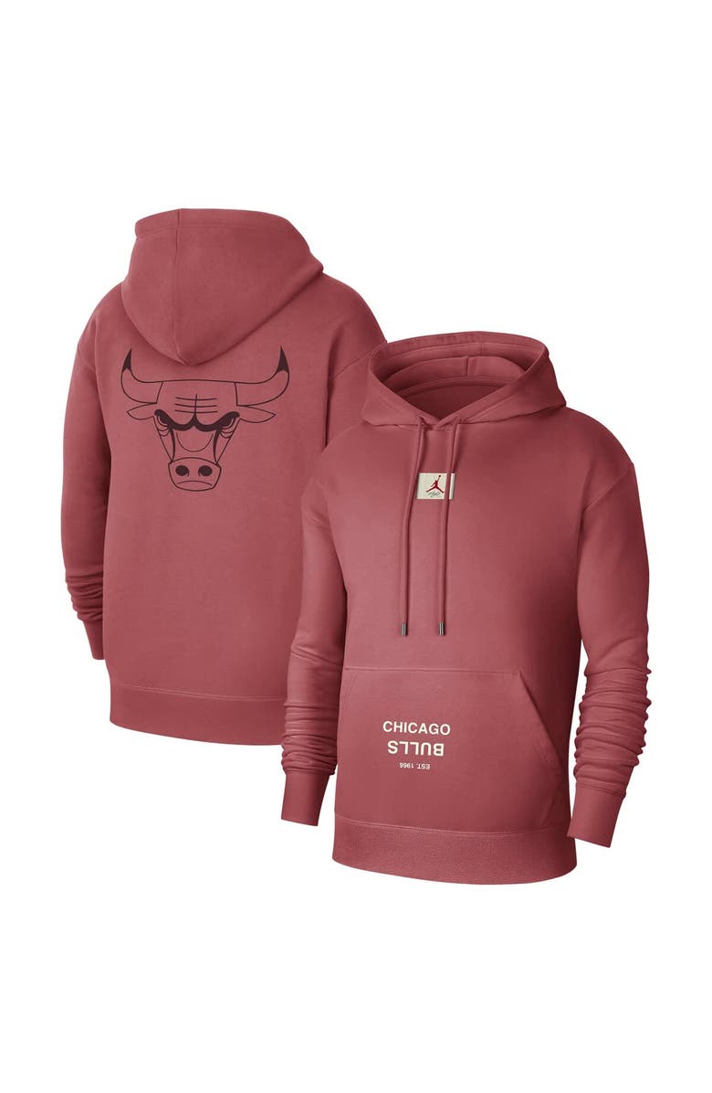 Jordan Brand Men's Jordan Brand Red Chicago Bulls Courtside Statement Edition Pullover Hoodie, Main, color, Red
