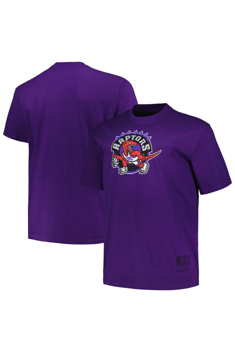 Men's Mitchell & Ness Purple Toronto Raptors Big & Tall Hardwood Classics Vintage Logo T-Shirt, Main, color, Purple