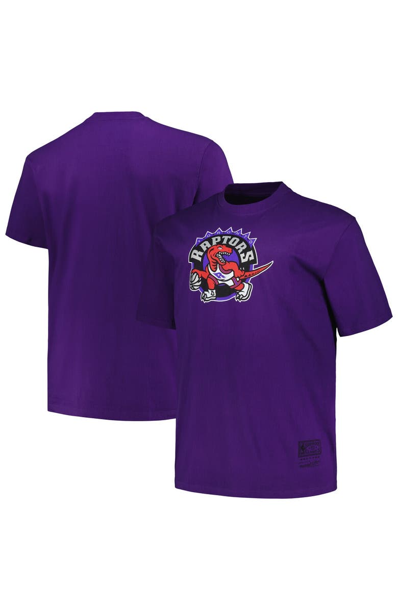 Mitchell & Ness Men's Mitchell & Ness Purple Toronto Raptors Big & Tall Hardwood Classics Vintage Logo T-Shirt, Main, color, 
