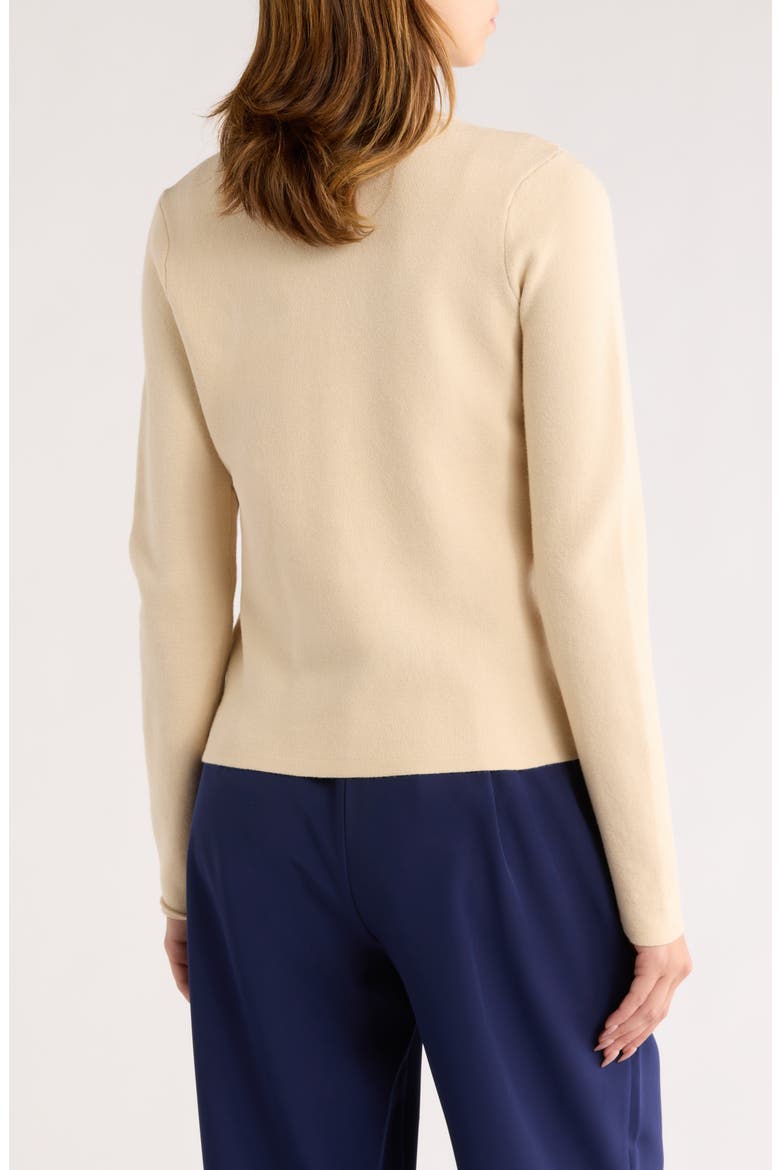 Faux Pearl Button Cardigan, Alternate, color, EGGNOG