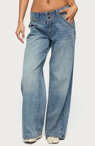 EDIKTED Meredith Wide Leg Jeans