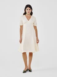 A.SHIMUS Floral Jacquard Midi Dress