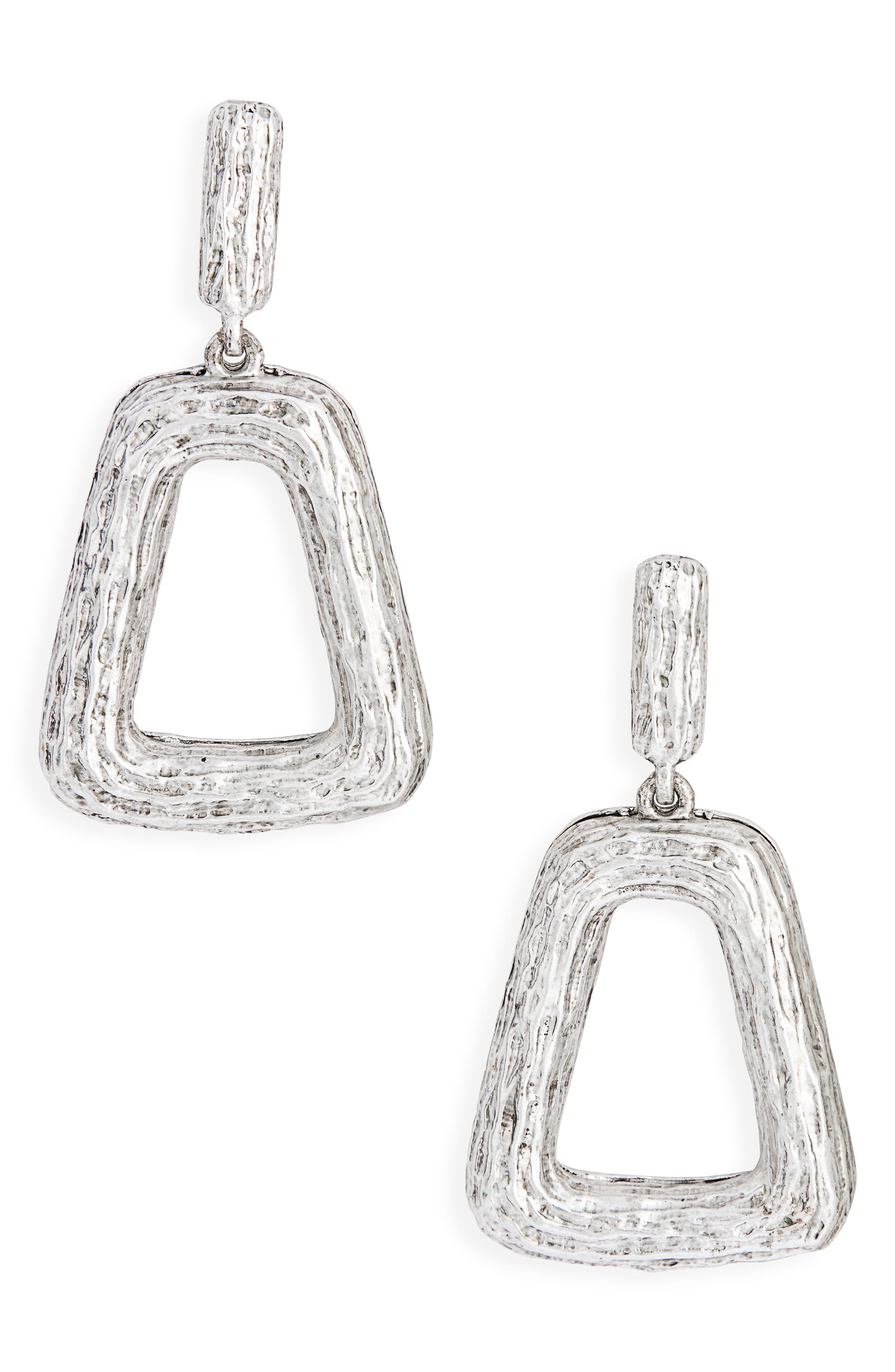 Karine Sultan Chunky Trapezoid Link Drop Earrings