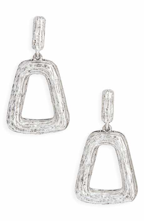 Karine Sultan Chunky Trapezoid Link Drop Earrings