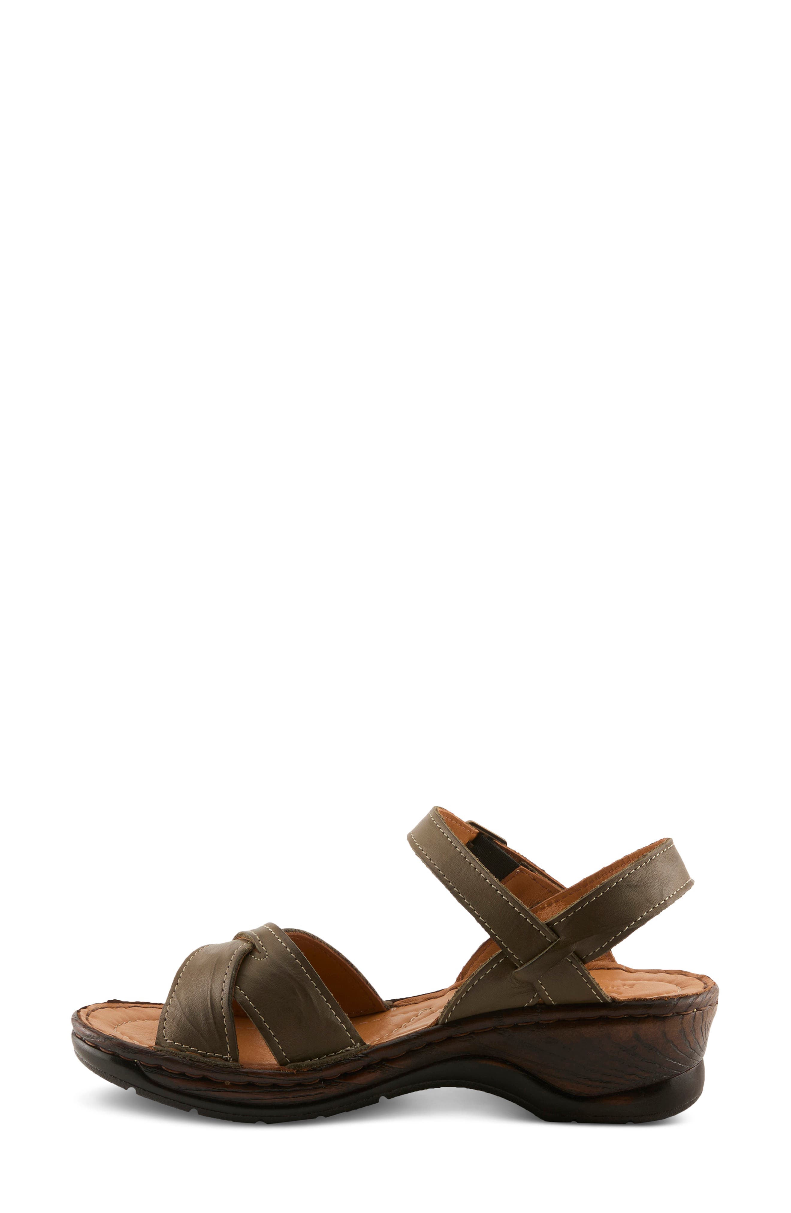 Amareza Ankle Strap Sandal, Alternate, color, OLIVE GREEN