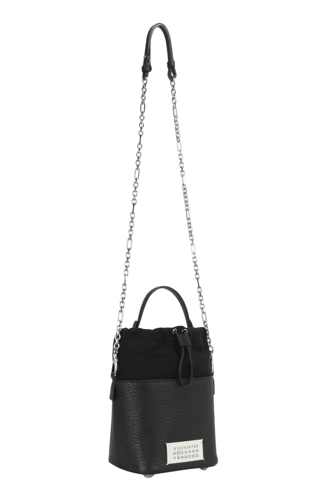 Maison Margiela Micro 5AC Leather Bucket Bag, Alternate, color, Black