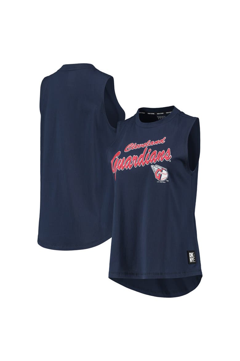 Women's DKNY Sport Navy Cleveland Guardians Marcie Tank Top, Main, color, Navy