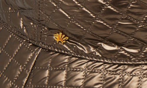 Lele Sadoughi Metallic Quilted Bucket Hat In Brown