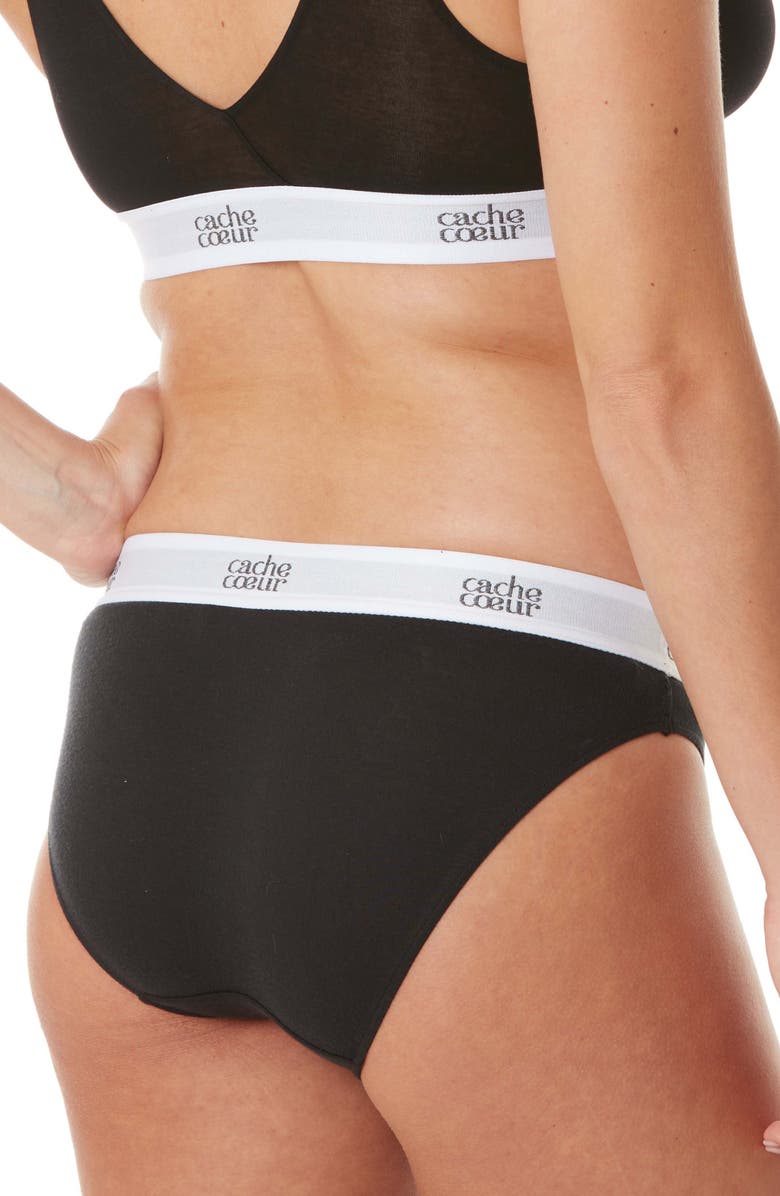 Cache Coeur Life Maternity Briefs, Alternate, color, Black