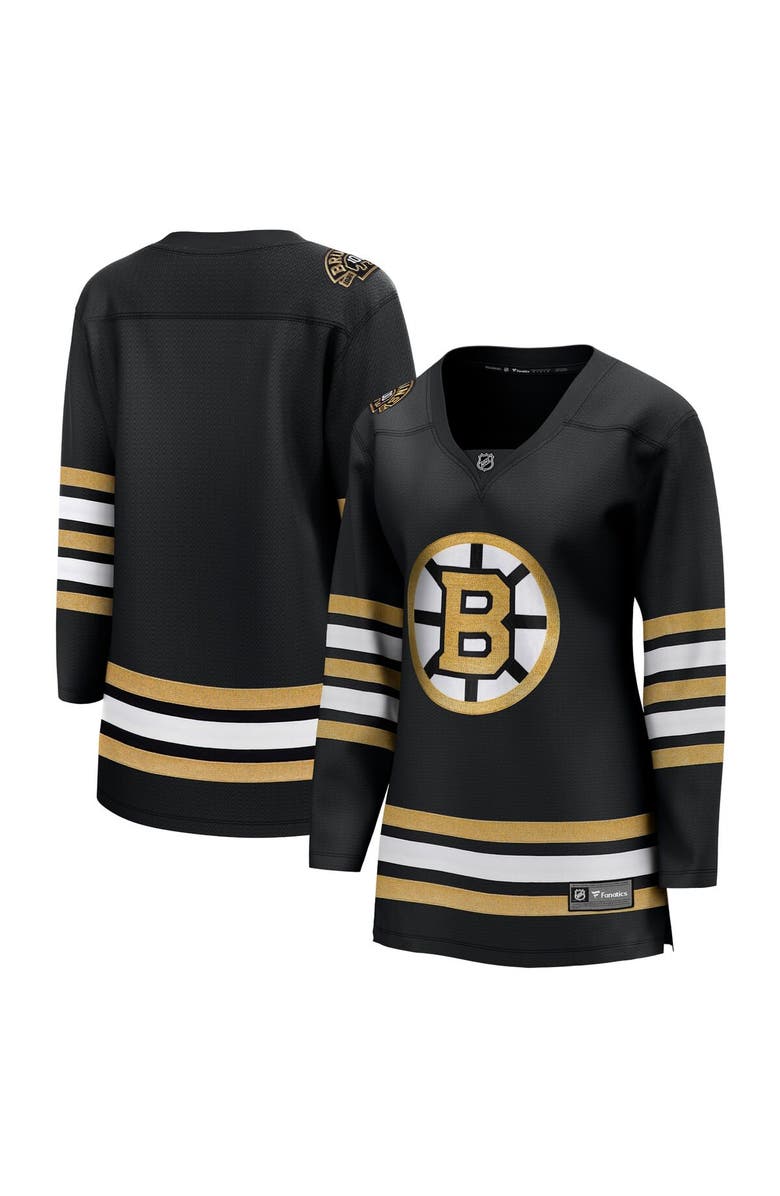 FANATICS Women's Fanatics Branded Black Boston Bruins 100th Anniversary Premier Breakaway Jersey, Alternate, color, Black