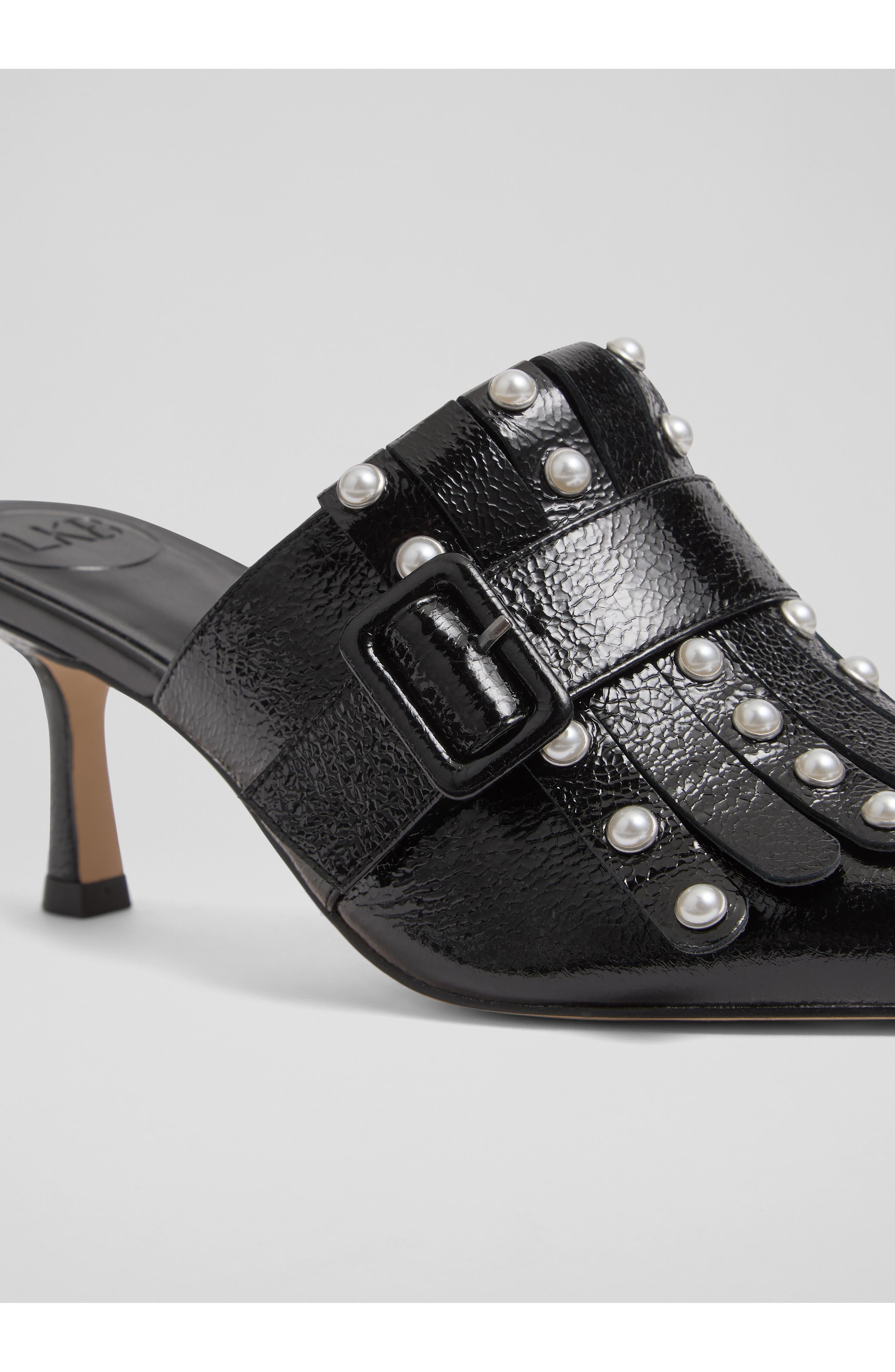 LK Bennett Studded Mule, Alternate, color, Black