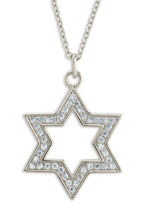 Pave Star of David Pendant Necklace