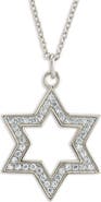 Sterling Forever Pave Star of David Pendant Necklace