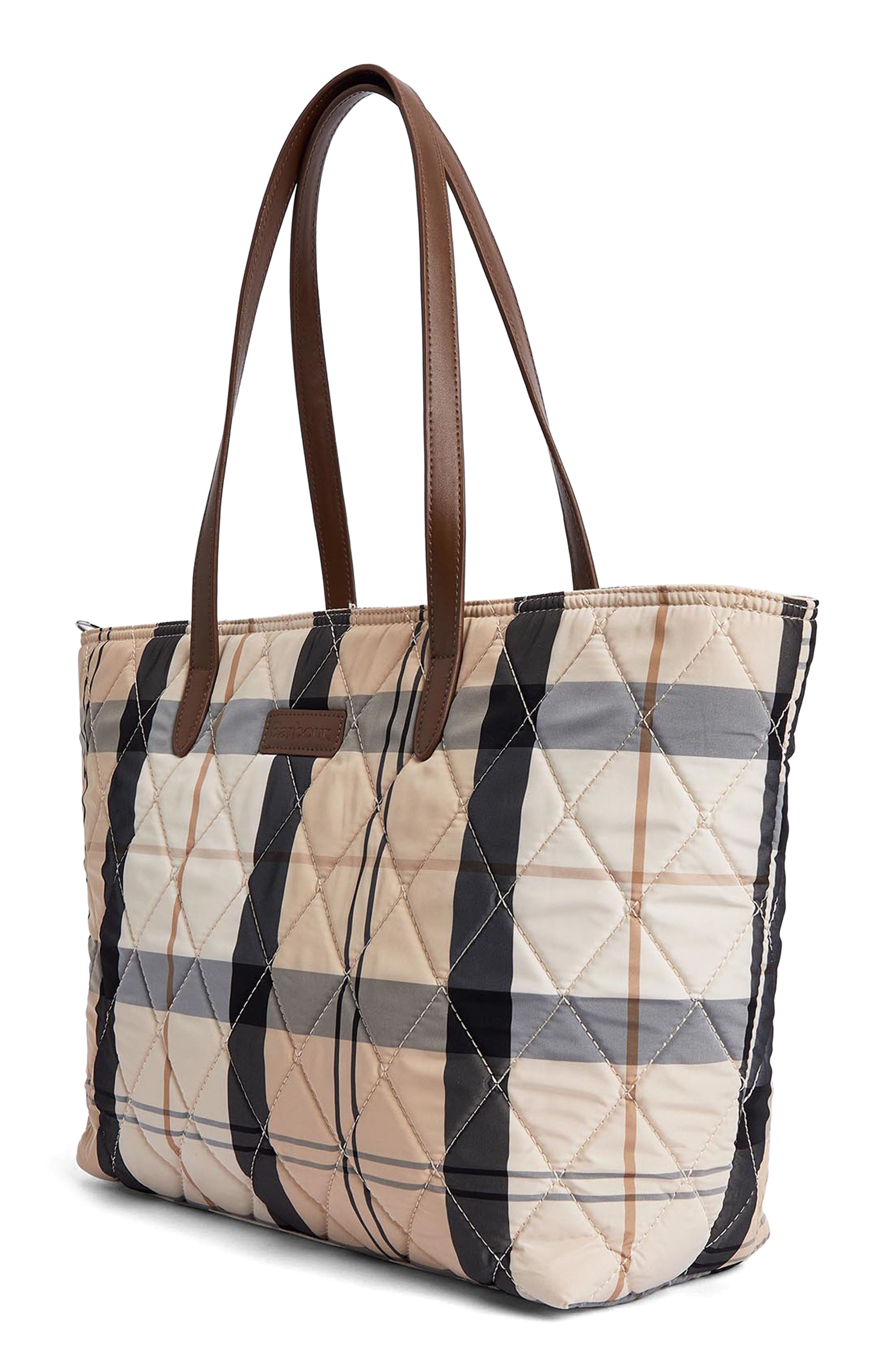 Barbour Wetherham Plaid Quilted Tote, Alternate, color, 