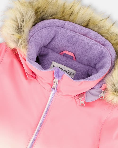 Deux Par Deux Two-piece Play Snowsuit Retro Flower In Multi