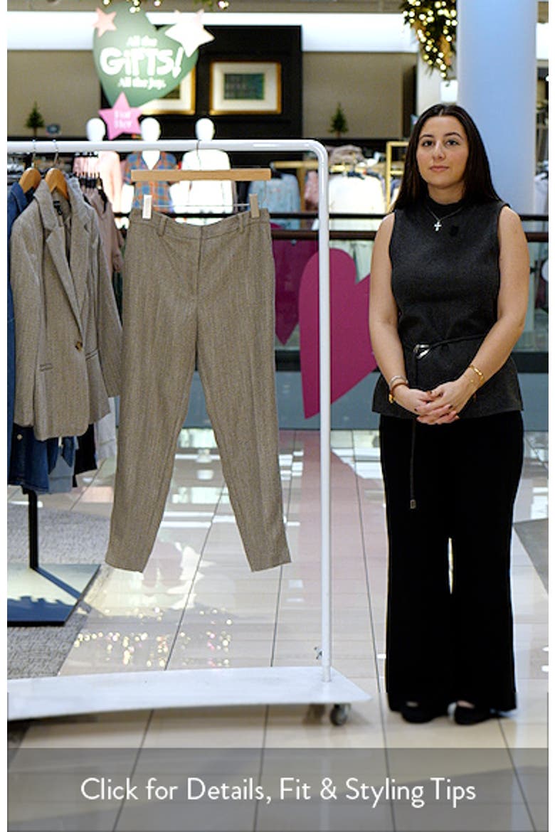 Easy High Waist Herringbone Crop Pants video