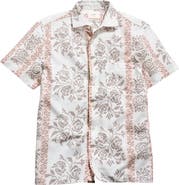 Billy Reid Textural Print Short Sleeve Shirt