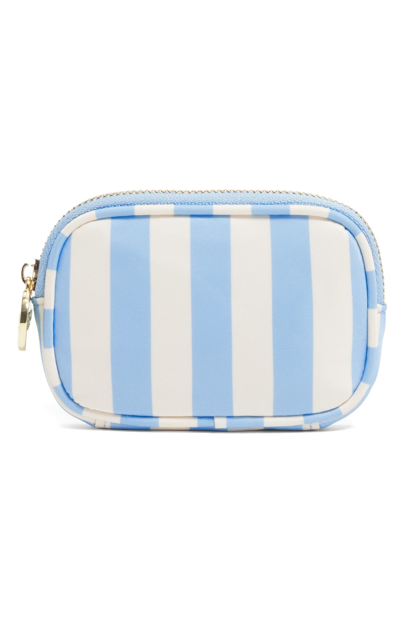 Stoney Clover Lane Micro Stripe Nylon Pouch, Main, color, Periwinkle Stripes