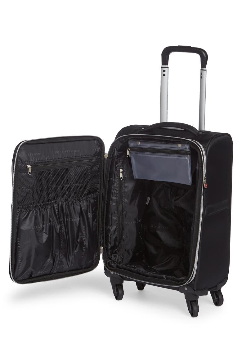 3-Piece Ultra Lightweight Wheeled Luggage Set, Alternate, color, BLACK