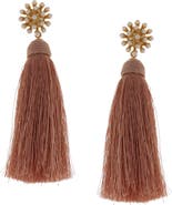 OLIVIA WELLES Briella Imitation Pearl & Tassel Drop Earrings