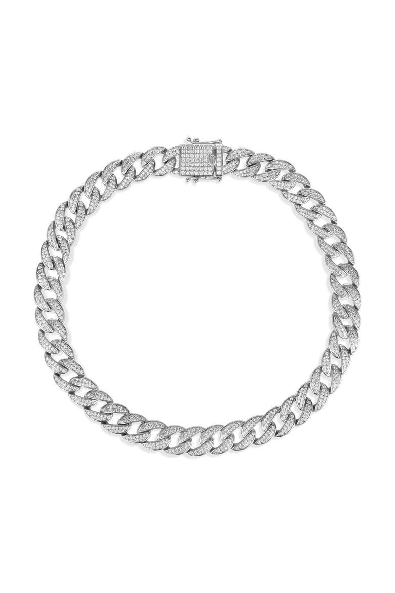 12mm Super Cuban Link Necklace, Main, color, Platinum