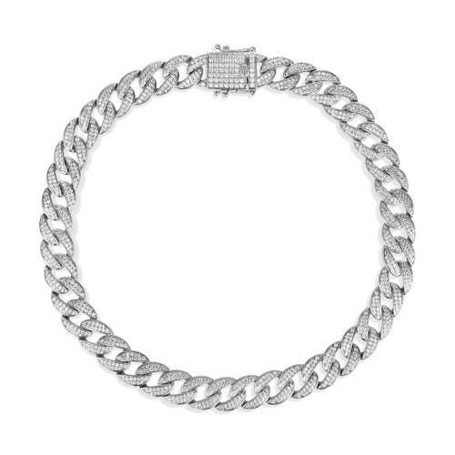 Anna Zuckerman 12mm Super Cuban Link Necklace In Platinum