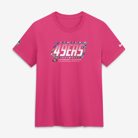Women's Nike  Pink San Francisco 49ers 2026 NFL Crucial Catch Tri-Blend Dri-FIT T-Shirt