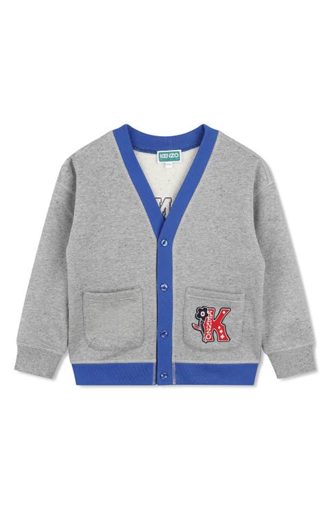 Kids' Logo Patch Fleece Varsity Cardigan