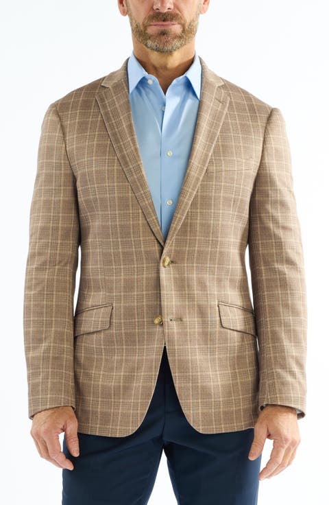 Plaid Knit Sport Coat (Regular, Short & Long)