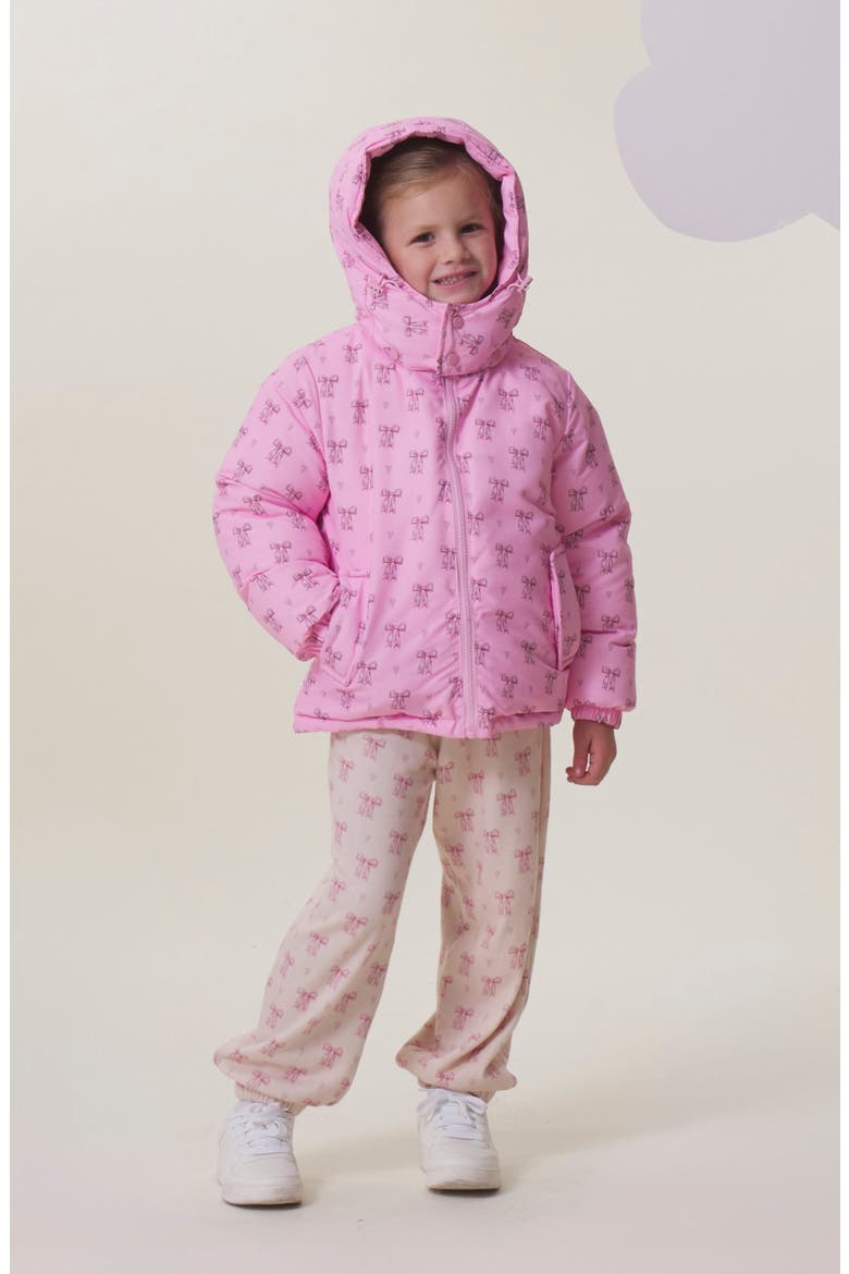 Kids' Charlie Puffer Coat, Alternate, color, CANDY PINK BOW