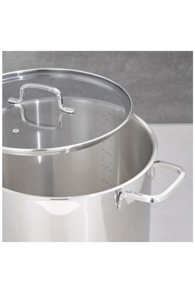 Dina Helix Stainless Steel Stock Pot, Alternate, color, SILVER