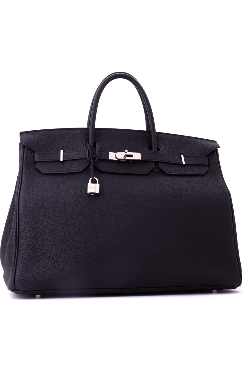 Pre-Owned Hermes Birkin Handbag Black Togo with Palladium Hardware 40, Alternate, color, Noir